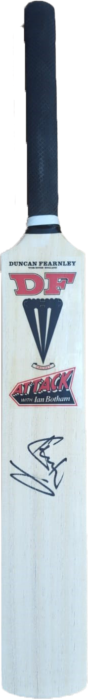 Attack with Ian Botham Signed Bat Miniature