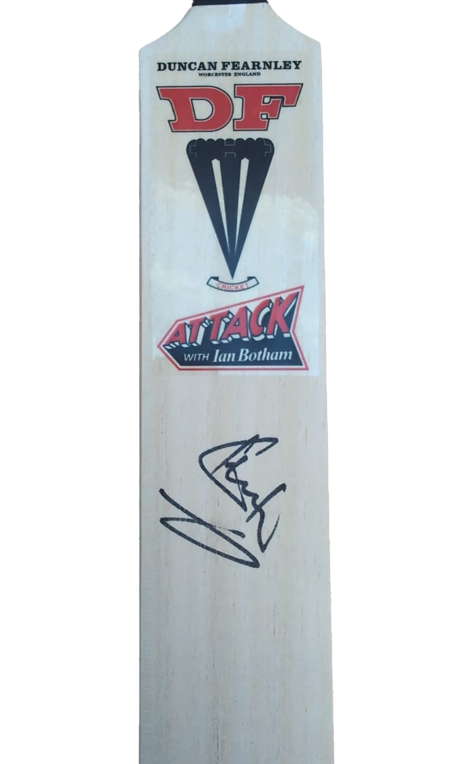 Attack with Ian Botham Signed Bat Miniature